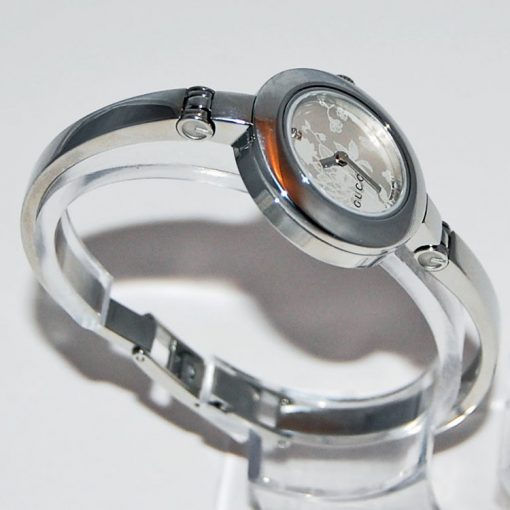 Ladies-Gucci-Stainless-Steel-Bangle-Watch