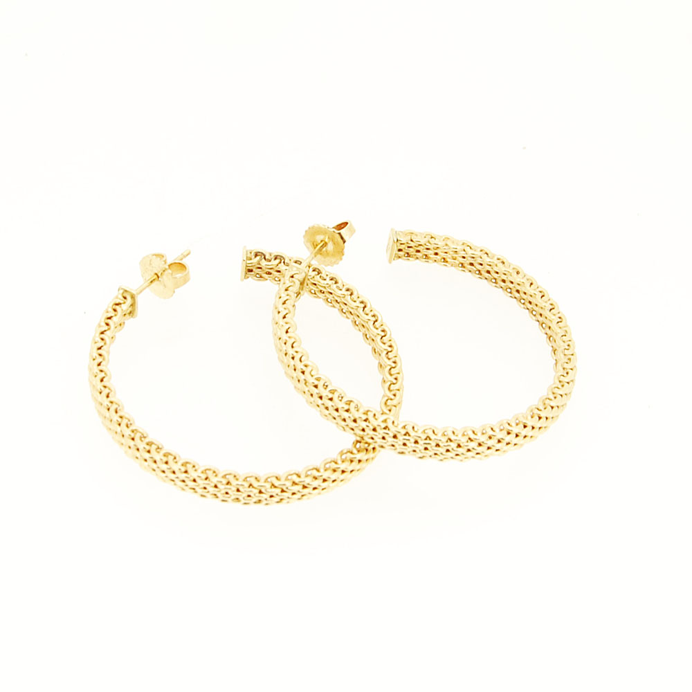 Tiffany & Co 18ct Gold Mesh Hoop Earings – Krafft Jewellers