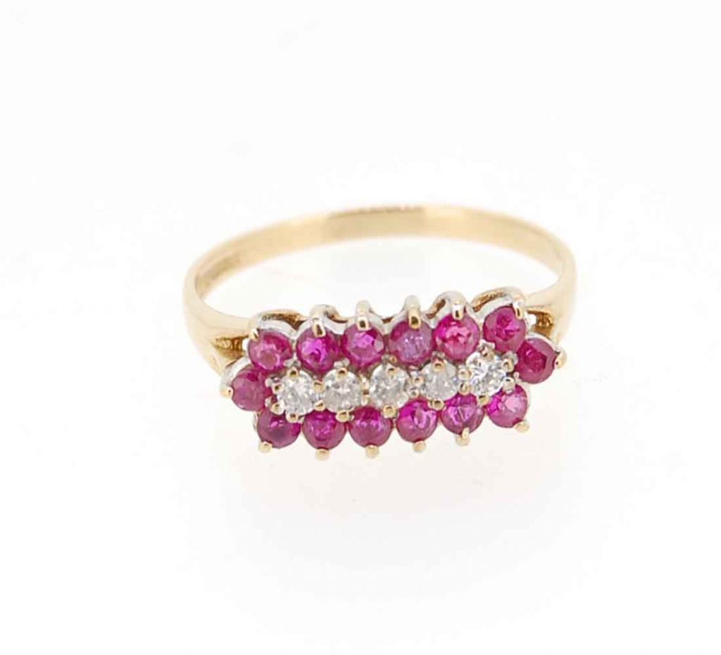 9ct Gold Ruby & Diamond Ring, Hallmarked Birmingham 1989 – Krafft Jewellers