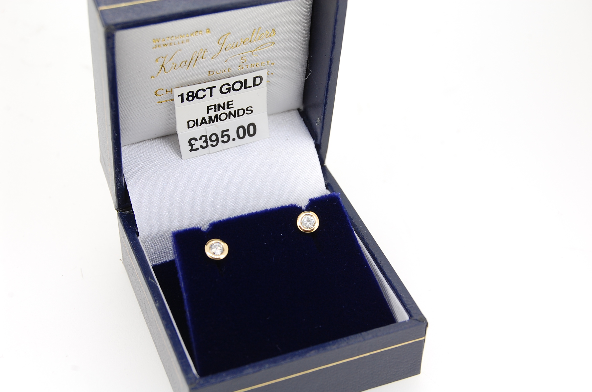18ct Gold Pair Diamond Stud Earrings – Krafft Jewellers
